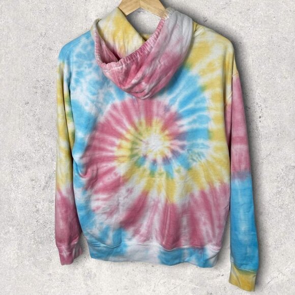 Dolls Kill By Samii Ryan Tie Dye Hoodie Sweatshirt Size Large Daisy Revolve Hood - Picture 6 of 16